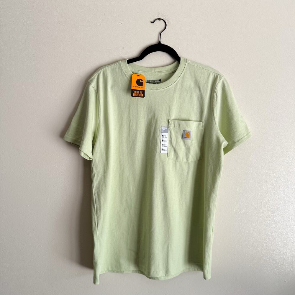 Carhartt Light Green Loose Fit Heavyweight Short Sleeve Pocket TShirt Medium NWT